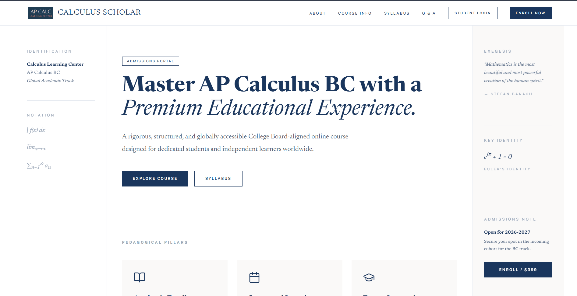 AP Calculus BC Platform